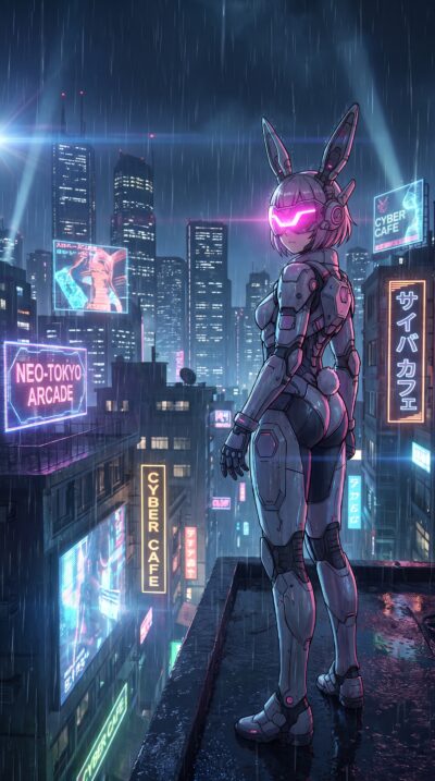 Cyber Bunny Girl Wallpaper